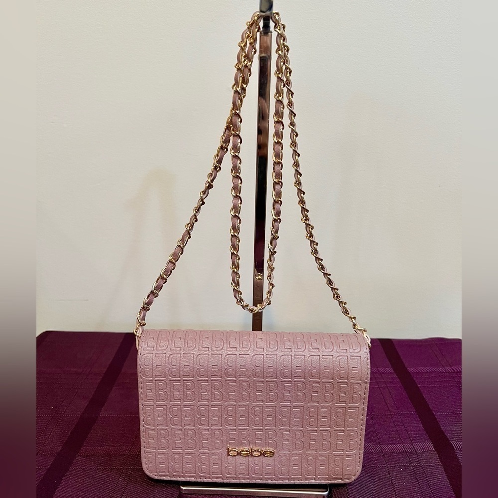 Bebe Celia Embossed Logo Crossbody Purse NWT